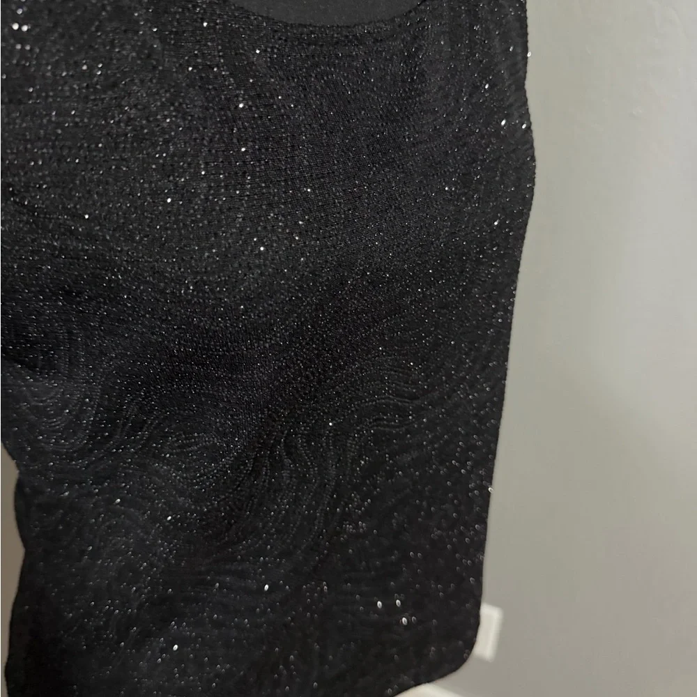 VTG Xscape by Joanna Chen Black Sparkly Tank Size Medium.
